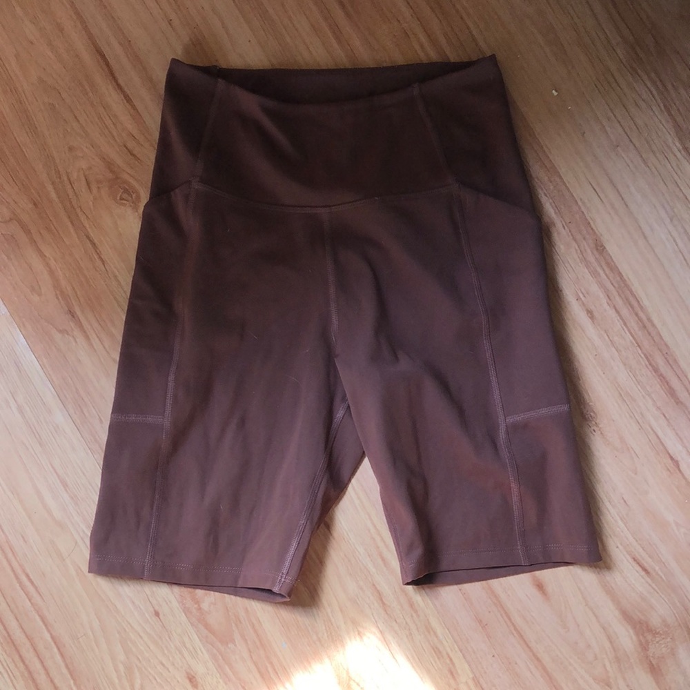 Girlfriend collective bike shorts - earth